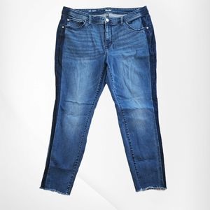 Evri Side Stripe‎ Frayed Hem Ankle Jean